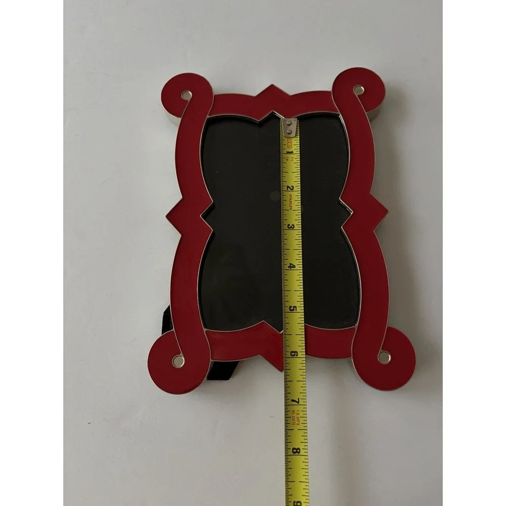 Jonathan Adler Hip Happy Home Red Enamel Picture Frame MCM Boho Retro